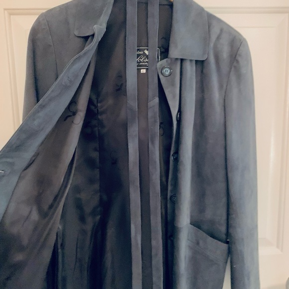 Peleteria Solsona Jackets & Blazers - Blue Suede Coat by Peleteria Solsona